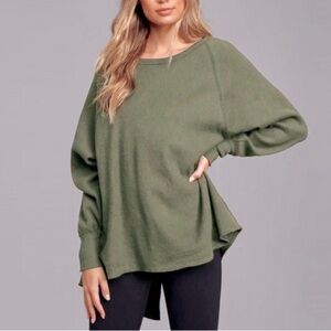 NWT Free People Oversized Thermal Sweater